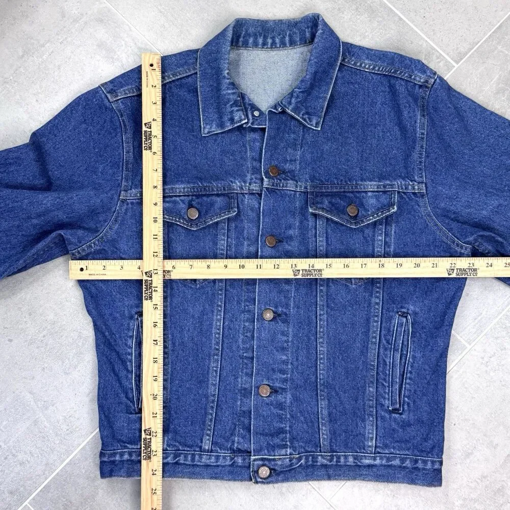 Vintage Bristol Blues Denim Jean Jacket Men's L USA 90s Trucker Type 3